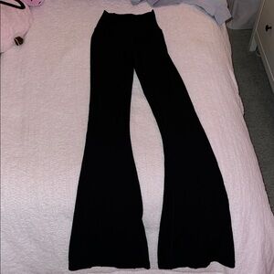 Aerie Cross Over Black Flared Pants